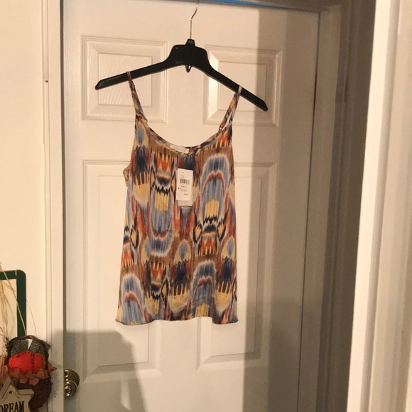 Sugar lips women’s beige blue multi colored camisole Brand New Size Large SWT - Picture 3 of 7